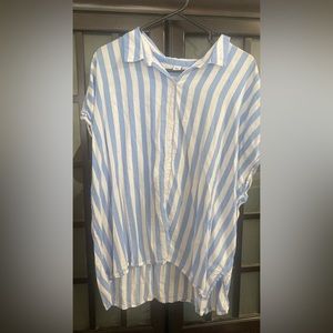 Blue and white strips